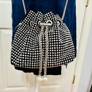 ALESSIA STUDDED CROSSBODY BUCKET PARTY BAG